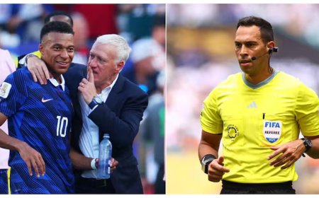 Argentine referee for France quarterfinal? Coach Deschamps deflects pre-match drama