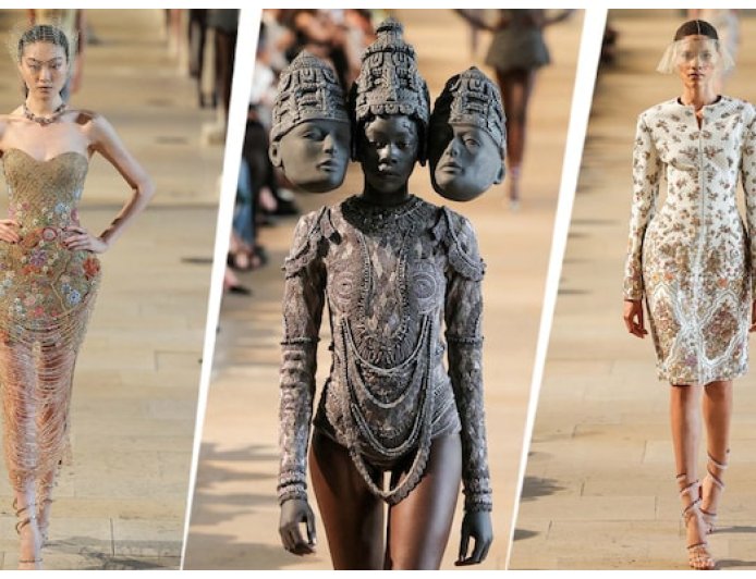 Rahul Mishra's Devi turns Paris runway into a temple, where sculpture became couture