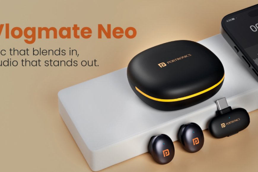 Portronics launches VlogMate Neo: Mini Type-C Wireless Microphone with AI Feature