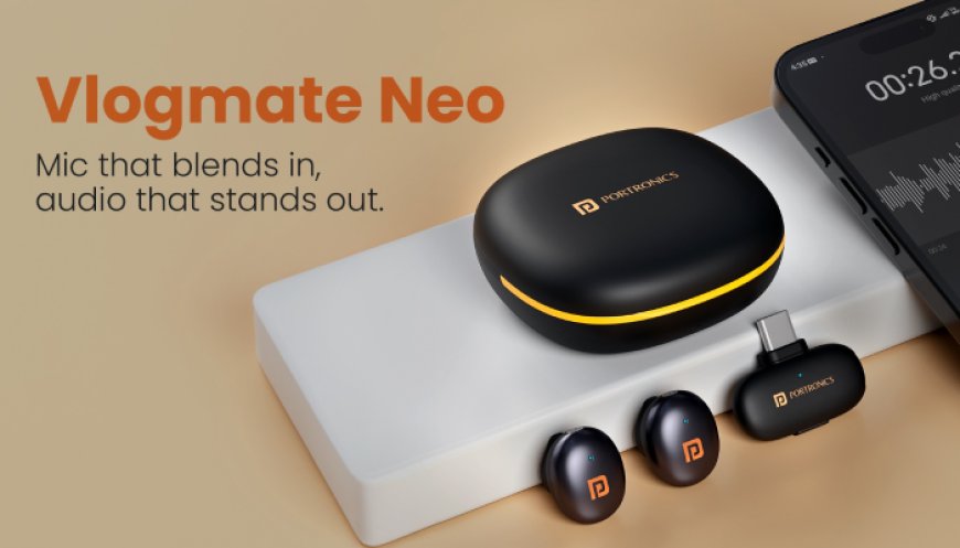 Portronics launches VlogMate Neo: Mini Type-C Wireless Microphone with AI Feature