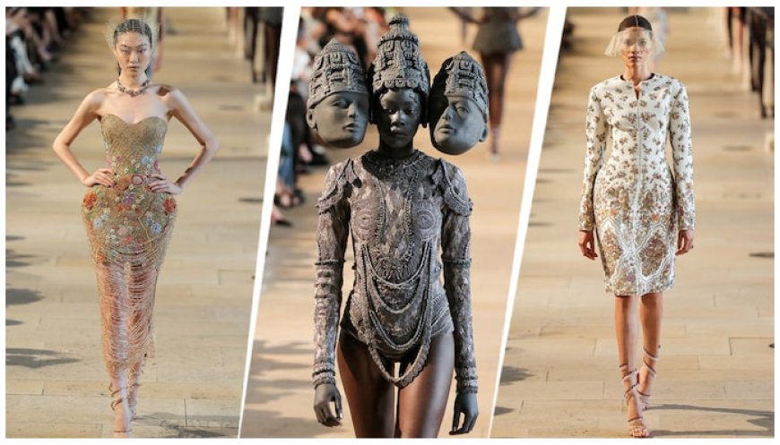 Rahul Mishra's Devi turns Paris runway into a temple, where sculpture became couture