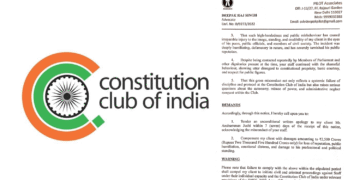 Legal Storm Erupts Over Alleged Humiliation of Leader at Constitution Club; ₹2,500 Crore Notice Demands Apology, Administrator